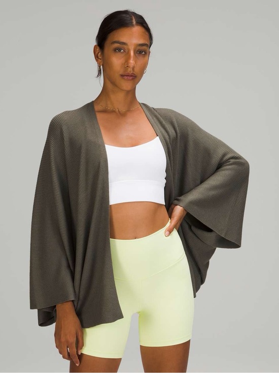 lululemon athletica Sweaters - lululemon Cashlu Wrap Cardigan Women’s M/L Grey Sage